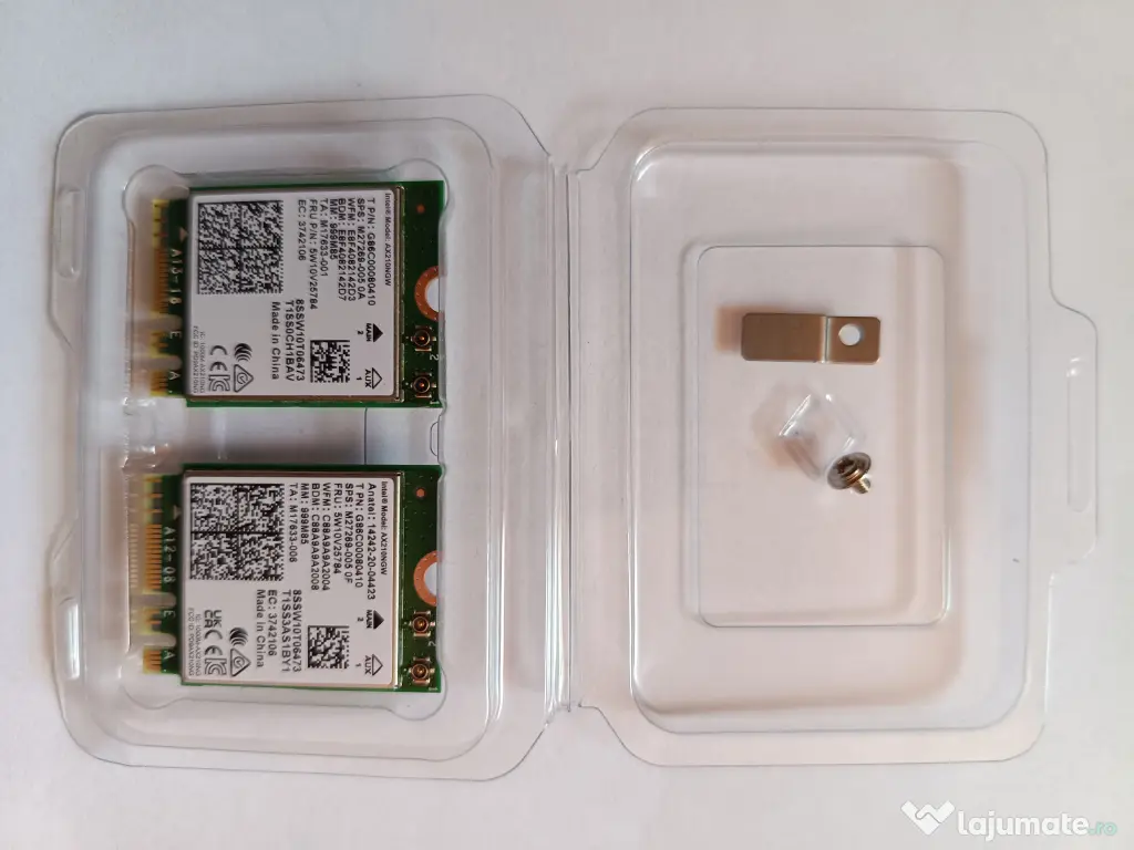 Placă wireless Wi-Fi 6E Intel AX210 NGW M.2/NGFF, Bluetooth 5.3, 5,8 Gbps - NOU 