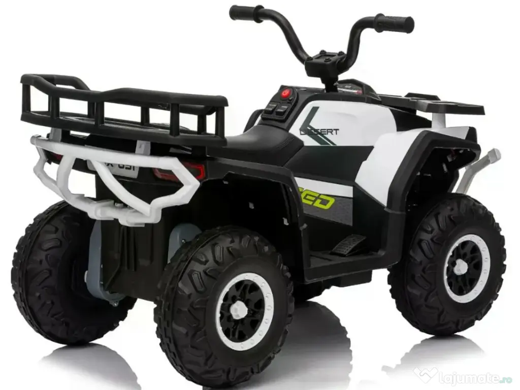 ATV electric pt. copii Mini DESERT, 4x 30W 12V, cu telecomanda White 