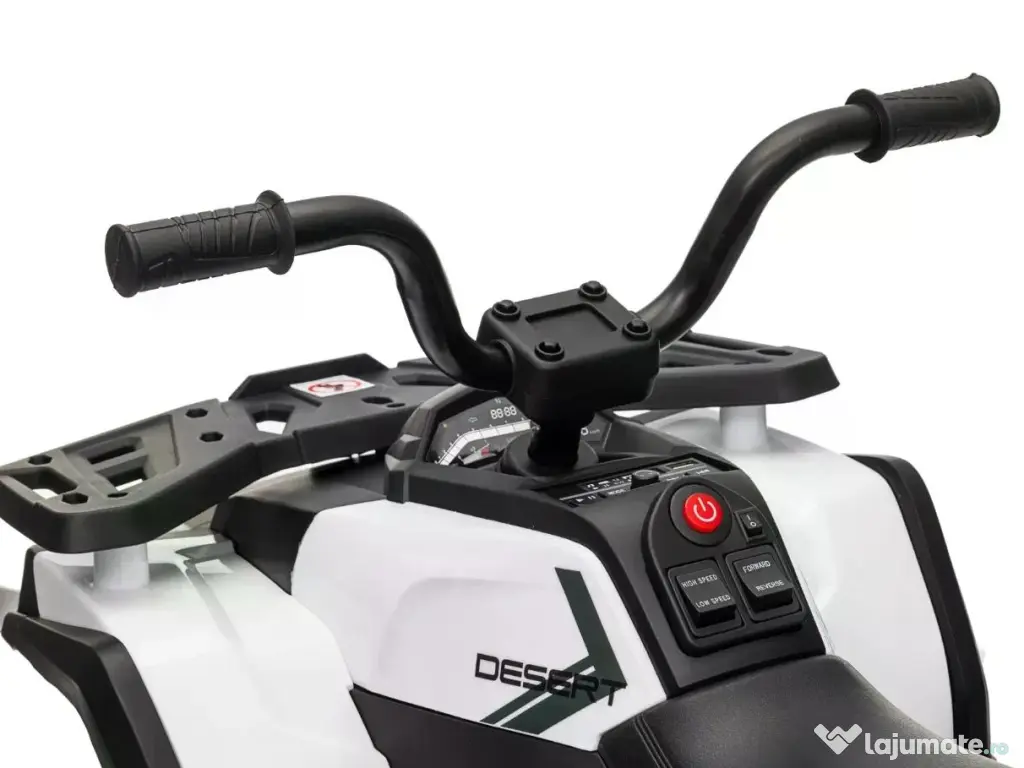 ATV electric pt. copii Mini DESERT, 4x 30W 12V, cu telecomanda White 