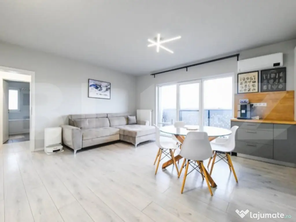 Apartament semidecomandat, 2 camere, 46 mp, mobilat si utila