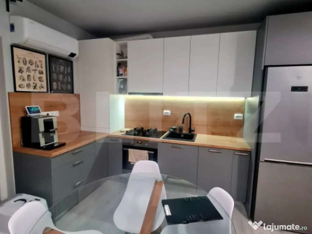 Apartament semidecomandat, 2 camere, 46 mp, mobilat si utila