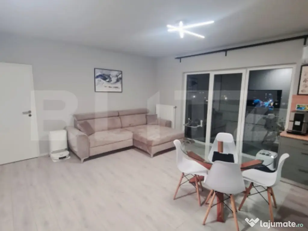 Apartament semidecomandat, 2 camere, 46 mp, mobilat si utila