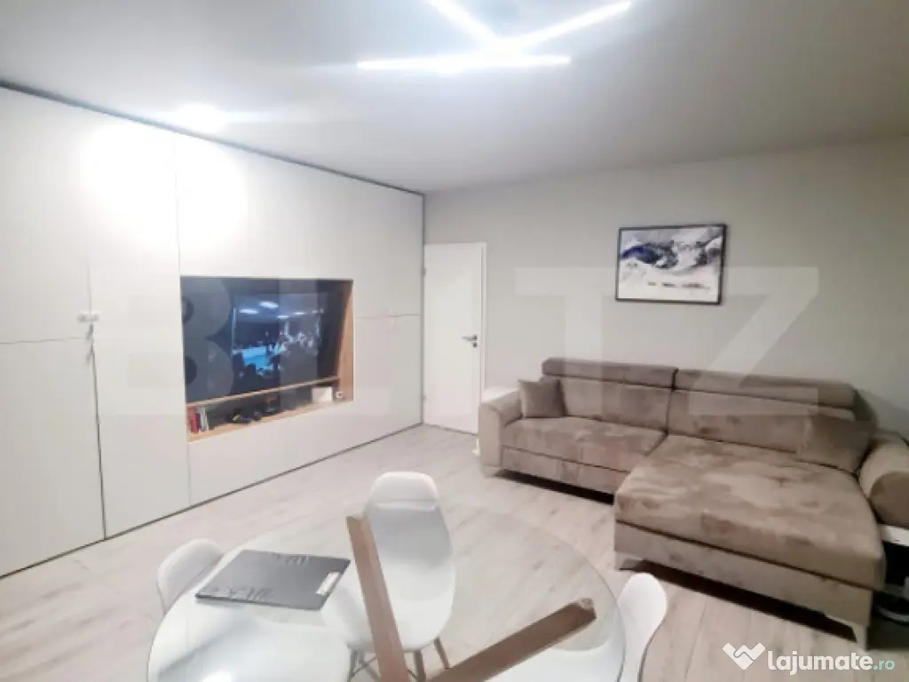 Apartament semidecomandat, 2 camere, 46 mp, mobilat si utila