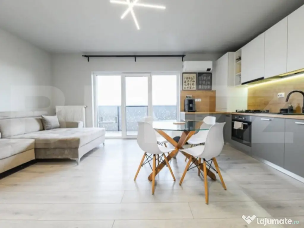 Apartament semidecomandat, 2 camere, 46 mp, mobilat si utila