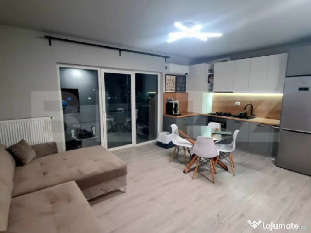 Apartament semidecomandat, 2 camere, 46 mp, mobilat si utila