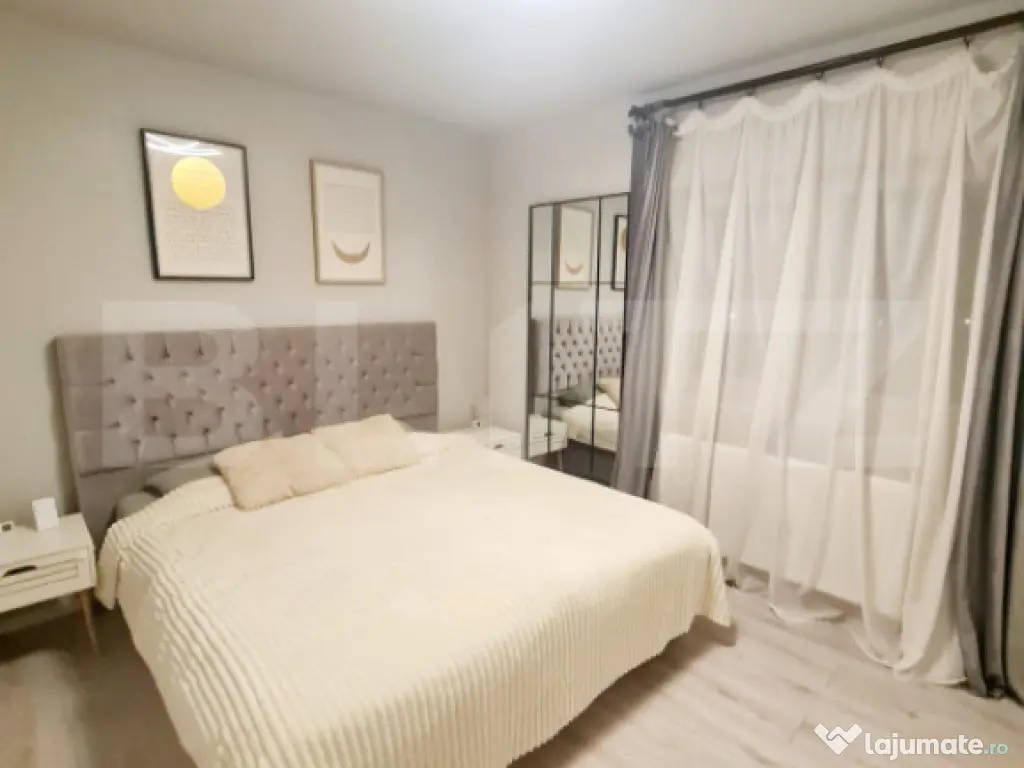 Apartament semidecomandat, 2 camere, 46 mp, mobilat si utila