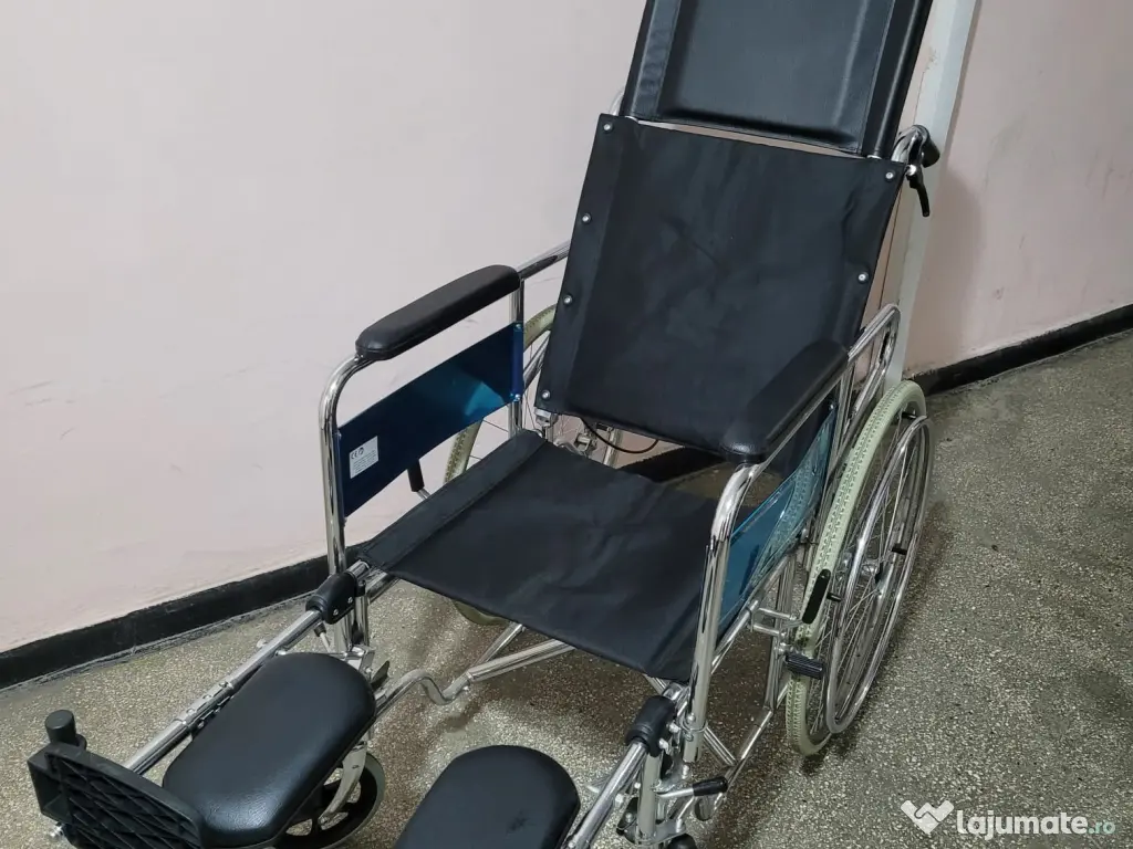 Scaun rulant pntru persoane cu dizabilitati, cu spatar rabatabil 