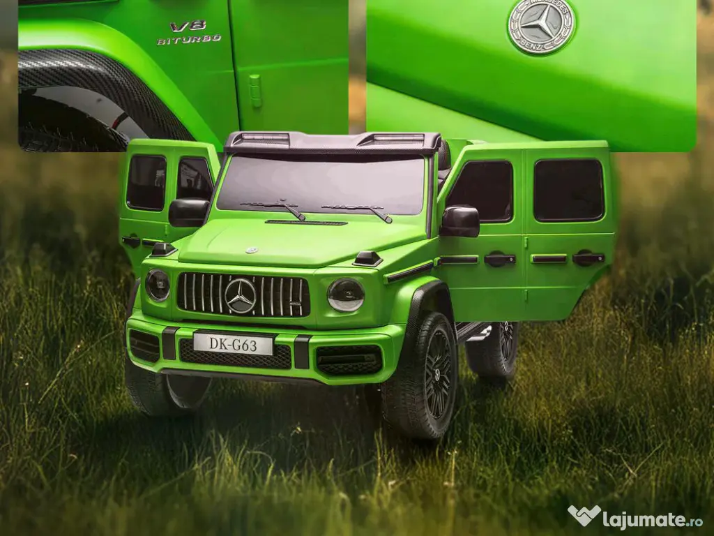Masinuta electrica pt. 2 copii Mercedes G63, 4x 200W, 24V-14Ah Green