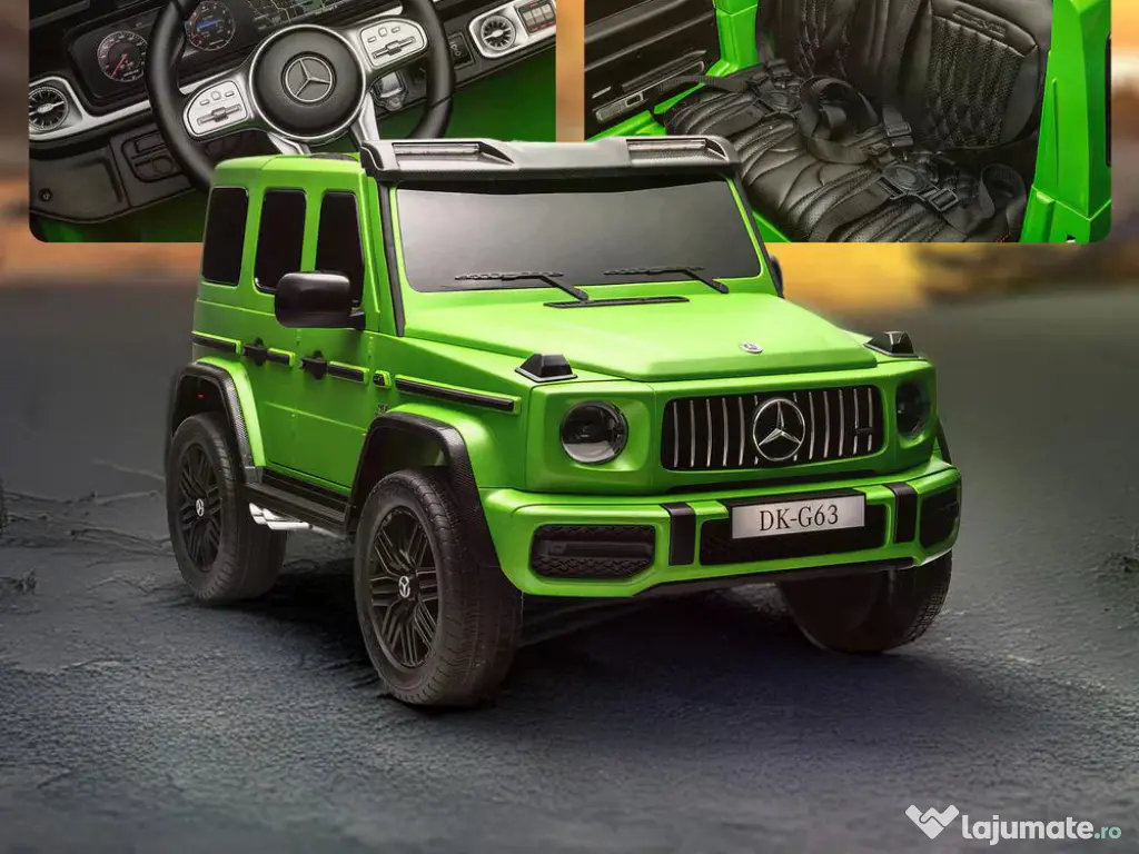 Masinuta electrica pt. 2 copii Mercedes G63, 4x 200W, 24V-14Ah Green