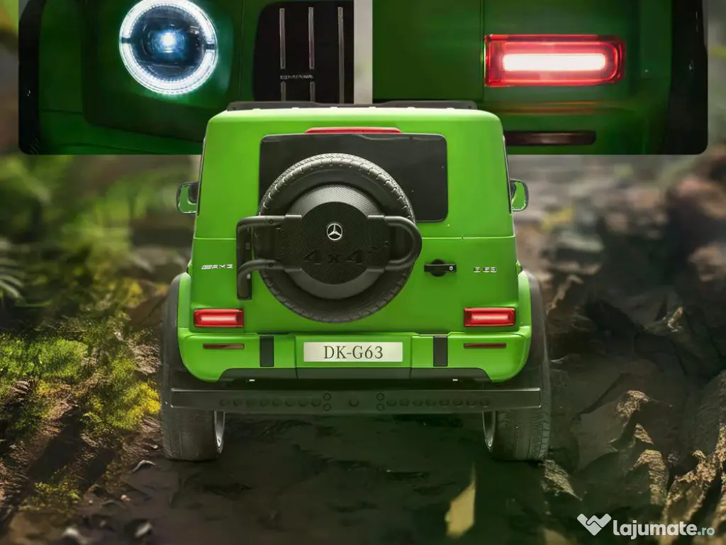 Masinuta electrica pt. 2 copii Mercedes G63, 4x 200W, 24V-14Ah Green