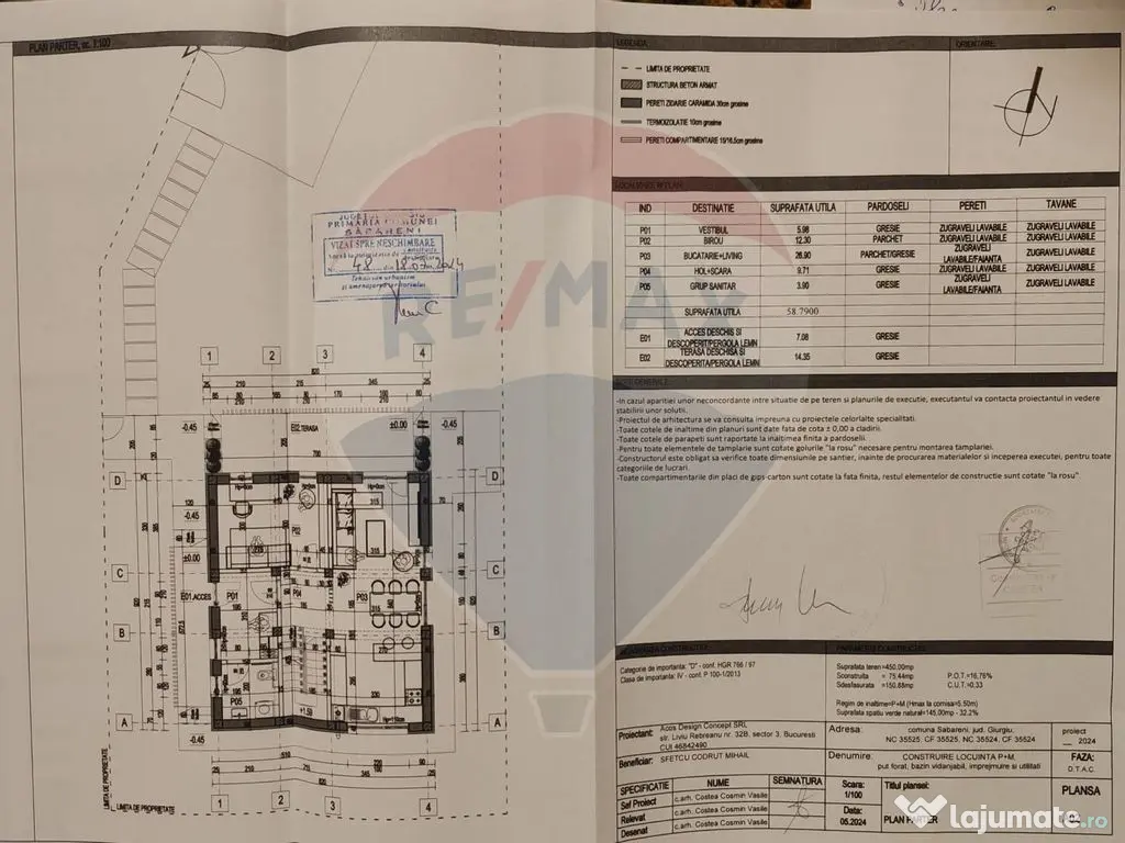 Casă / Vilă cu 4 camere de vânzare Sabareni 