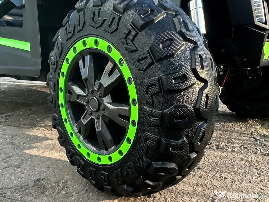 UTV electric cu 4 locuri, Kinderauto Racing 4x 150W 24V 14Ah Green