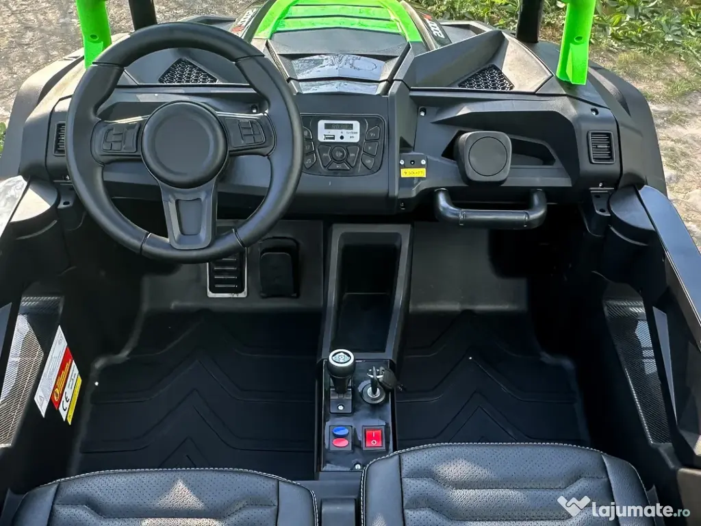 UTV electric cu 4 locuri, Kinderauto Racing 4x 150W 24V 14Ah Green