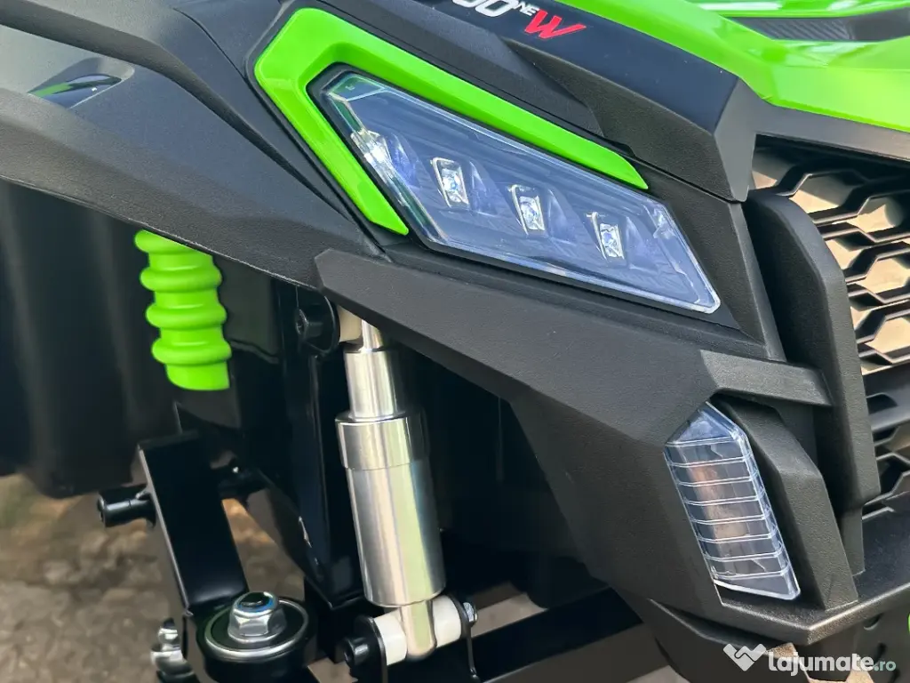 UTV electric cu 4 locuri, Kinderauto Racing 4x 150W 24V 14Ah Green