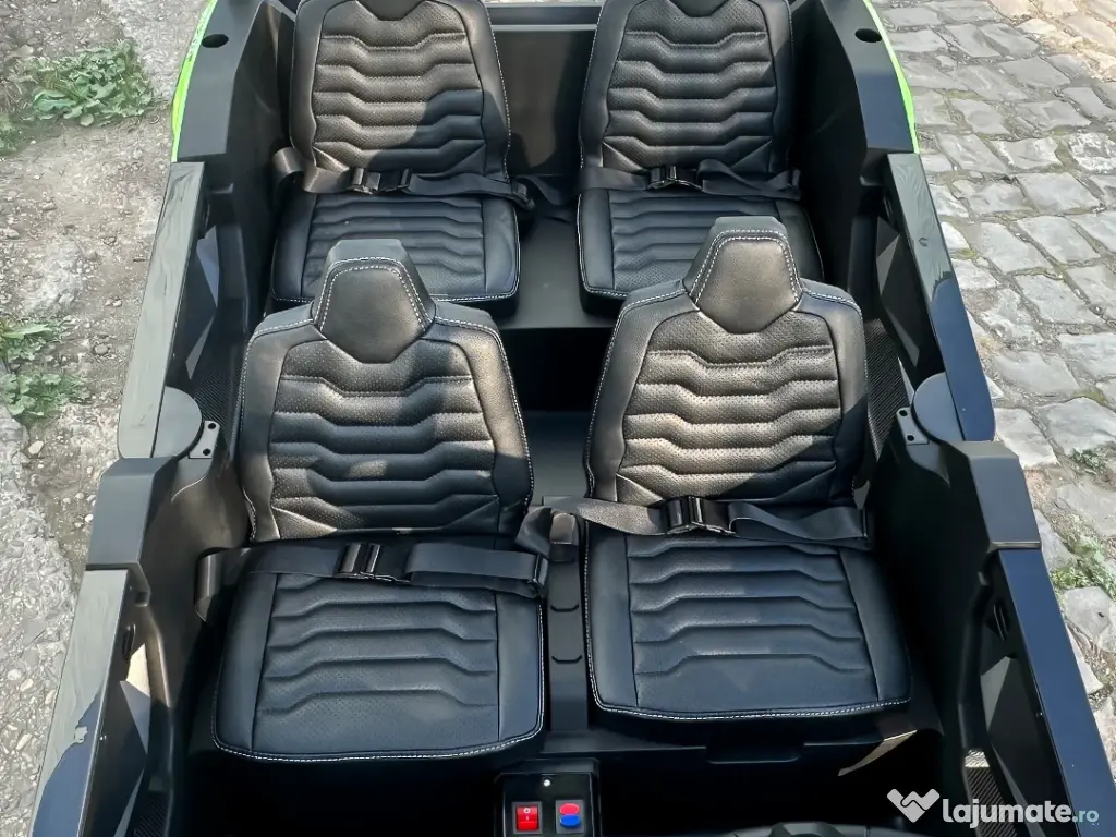 UTV electric cu 4 locuri, Kinderauto Racing 4x 150W 24V 14Ah Green