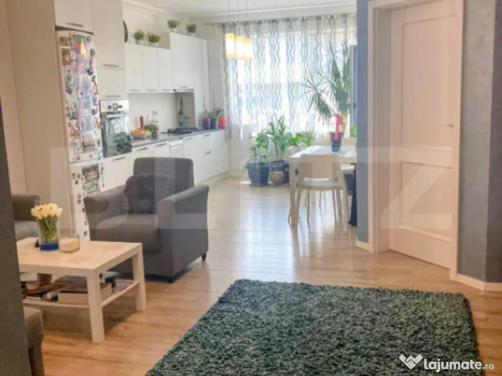 Apartament 2 camere, 57 mp utili, Parter înalt, Parcare cu 