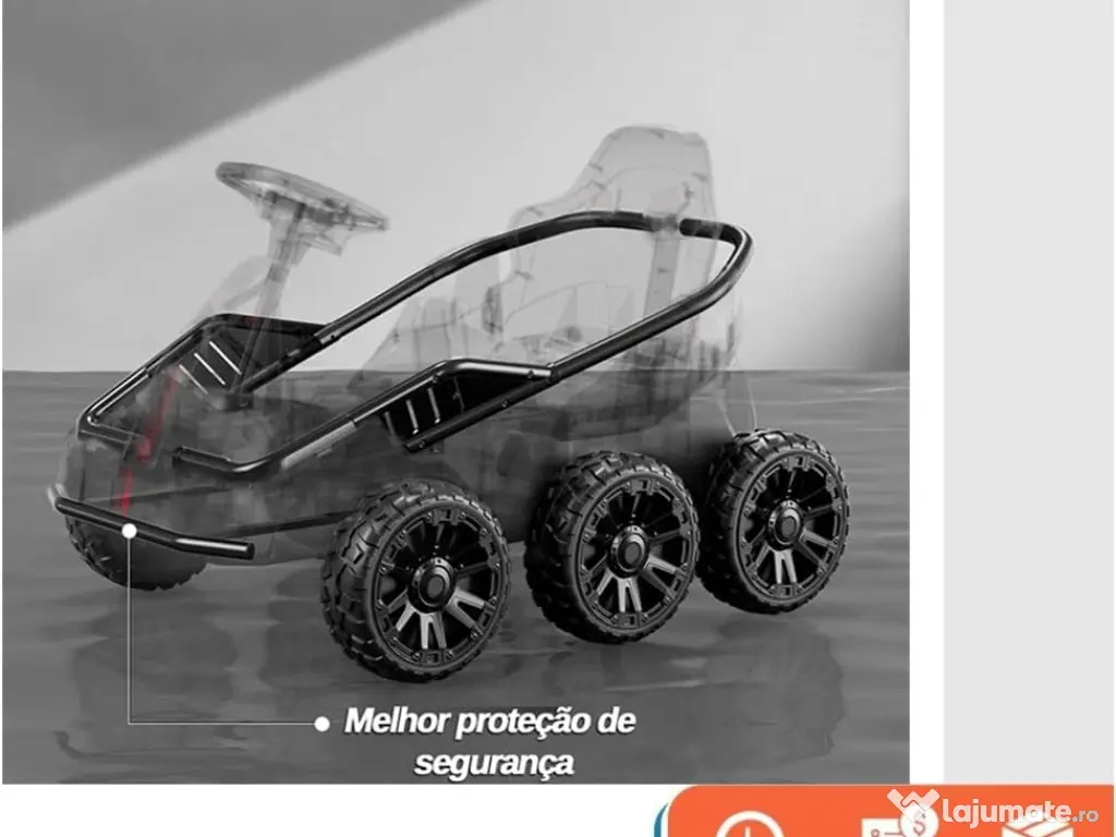 UTV electric pentru 2 copii Kinderauto BJSX2319 6x6 300W 24V Black