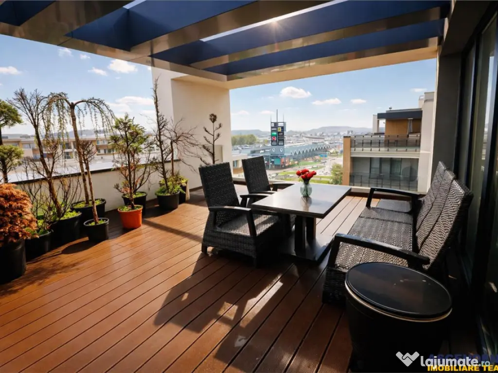 Penthouse Qualis Tractorul Brasov,terasa panoramica,3 balcoa