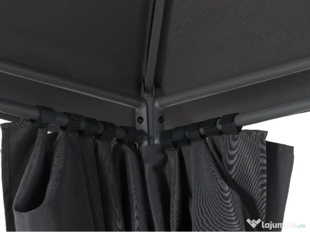 Pavilion CORT Umbrela Cadru Metal Gradina Terasa Curte Evenimente Gri 3x4x2.65M 