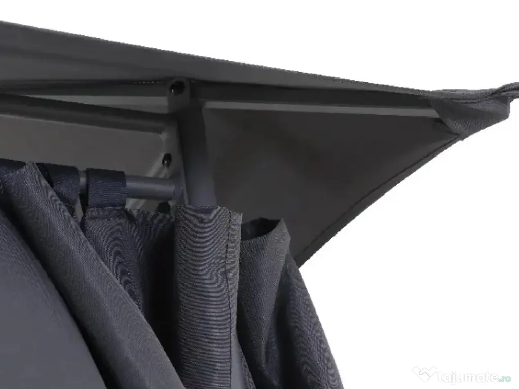 Pavilion CORT Umbrela Cadru Metal Gradina Terasa Curte Evenimente Gri 3x4x2.65M 