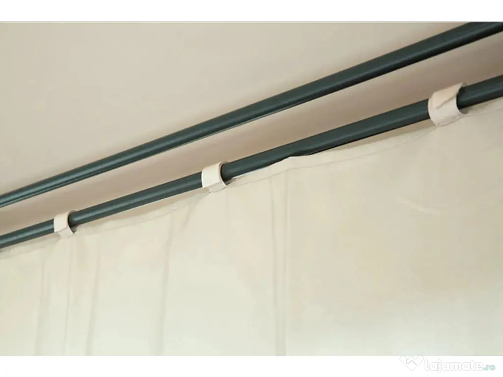 Pavilion CORT Umbrela Cadru Metal Gradina Terasa Curte Evenimente Bej 3x3x2.8 M 