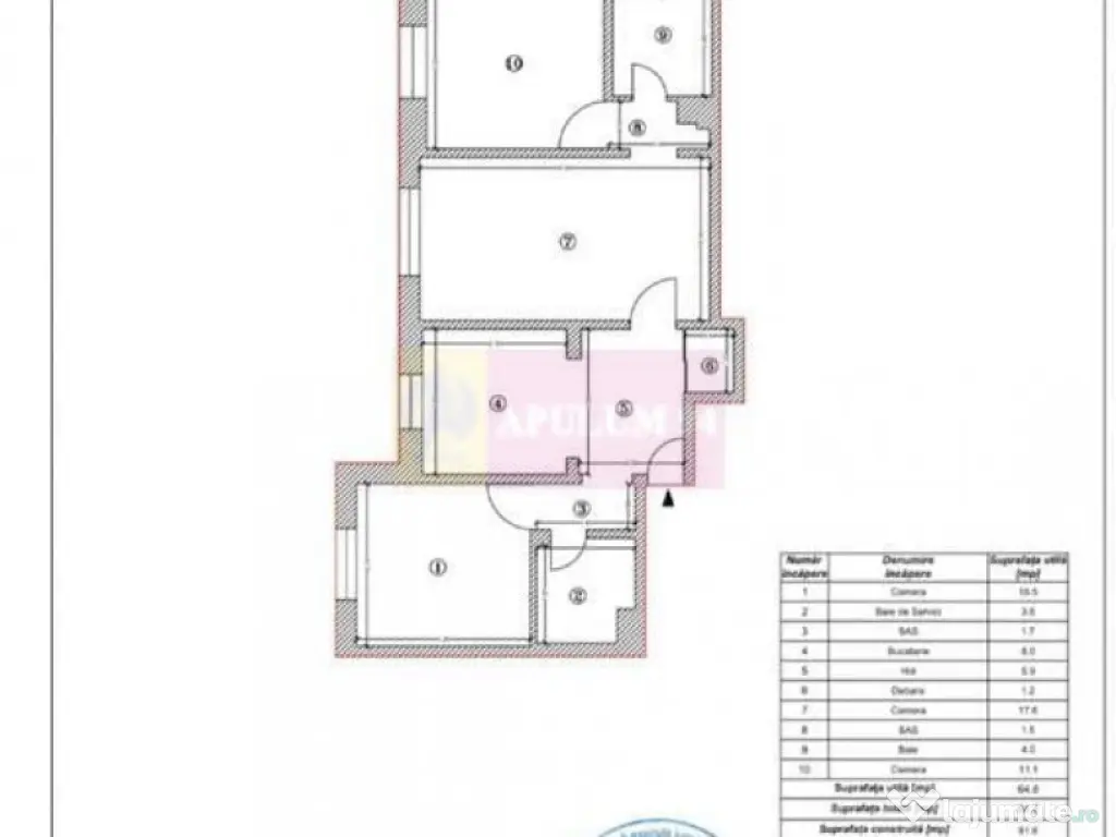Apartament 3 camere zona Sun Plazza 