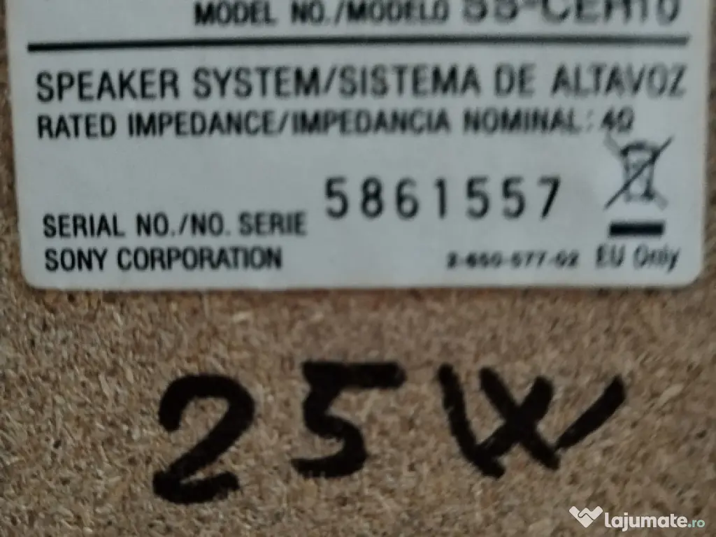 Boxe Sony ss ceh 10 de 25W 