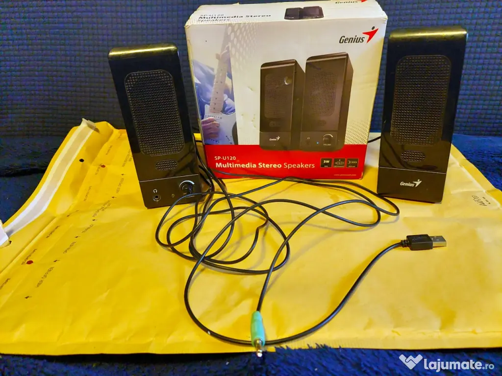 Boxe Genius SP-U120, 2.0, 3W, USB, Black, garantie 