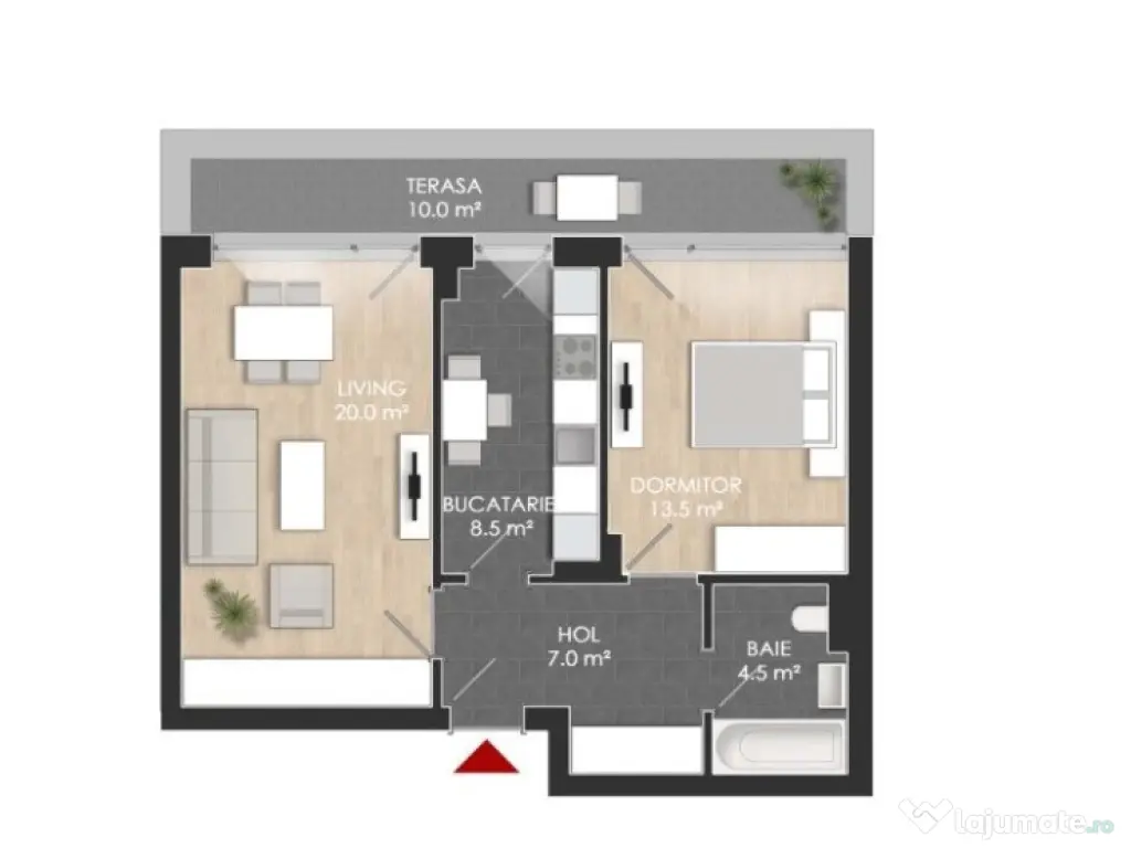Apartament Nou 2 camere-64 mp util-reper Mall Colosseum / Sect 1 