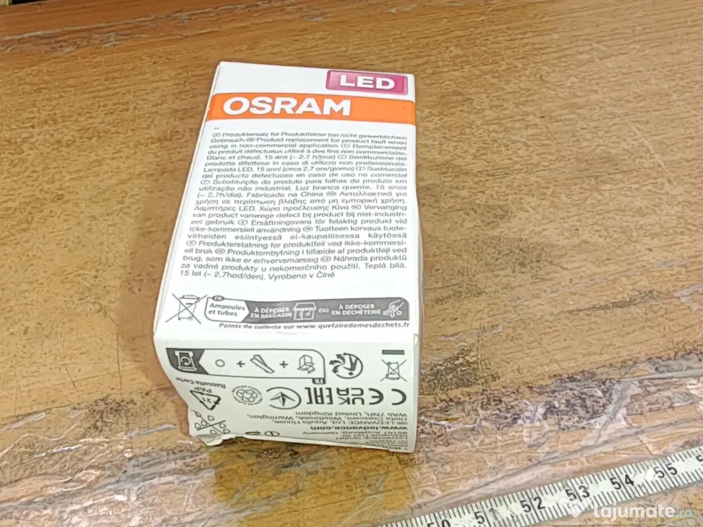 Bec led Osram Sfera E14 5w 470 lmn lumina calda B1120 