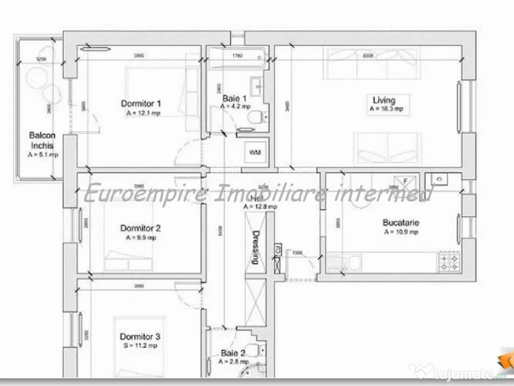 Apartament 4 camere decomandate zona Faleza Nord 