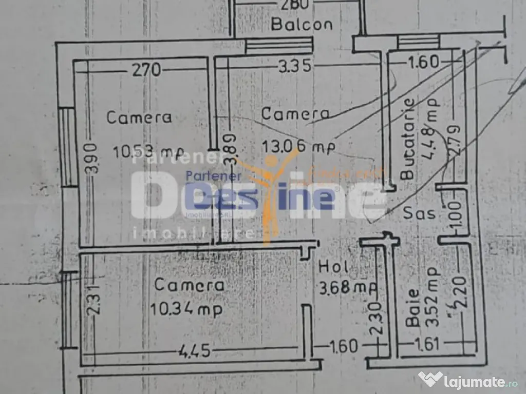 Apartament 3 camere, semidecomandat, Alexandru Cel Bun, 89. 