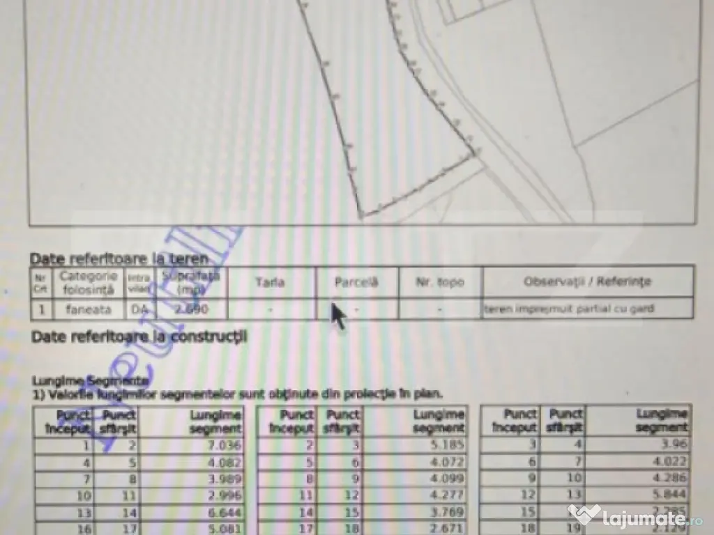Teren intravilan 2690 mp la munte, Garda de Sus 