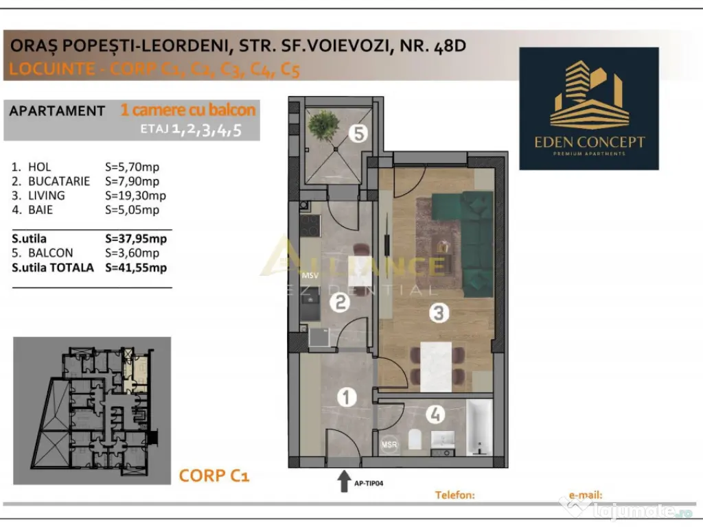 NOU Garsoniera Popesti Leordeni 