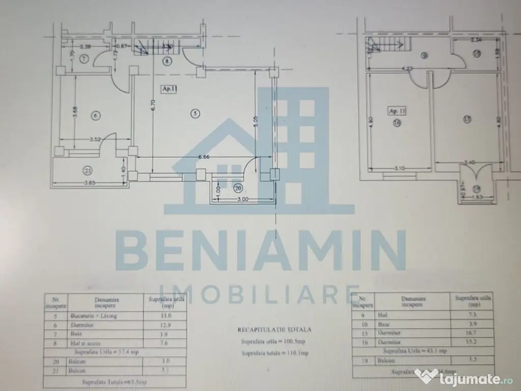 4 camere - bloc nou - 100mp - loc parcare - Happy Residence 