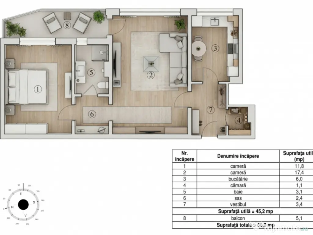 Colentina-Obor. Apartament 2 camere 