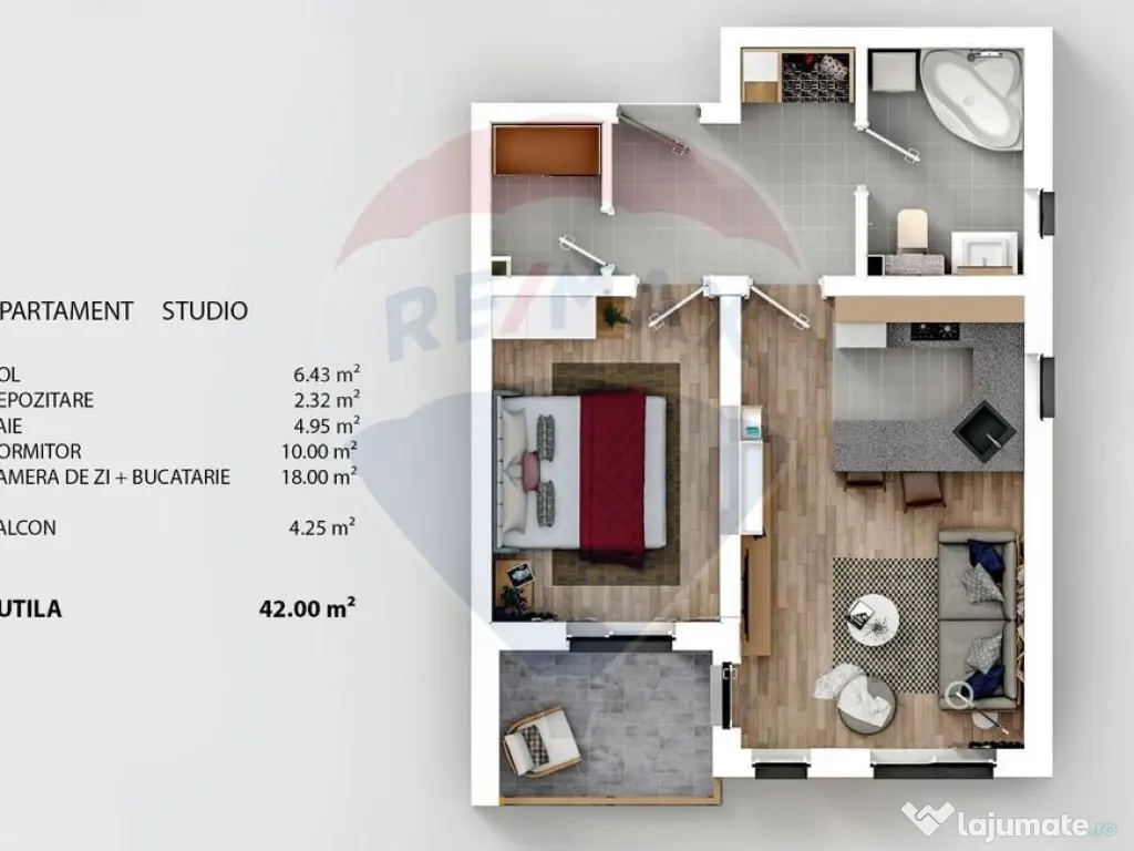 Comision 0% | Apartament tip Studio – 42 mp utili – S...
