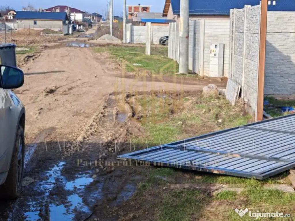 Teren Comuna Berceni intrare Dobreni 400 mp deschidere 16 ml 