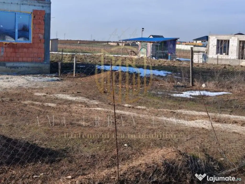 Teren Comuna Berceni intrare Dobreni 400 mp deschidere 16 ml 