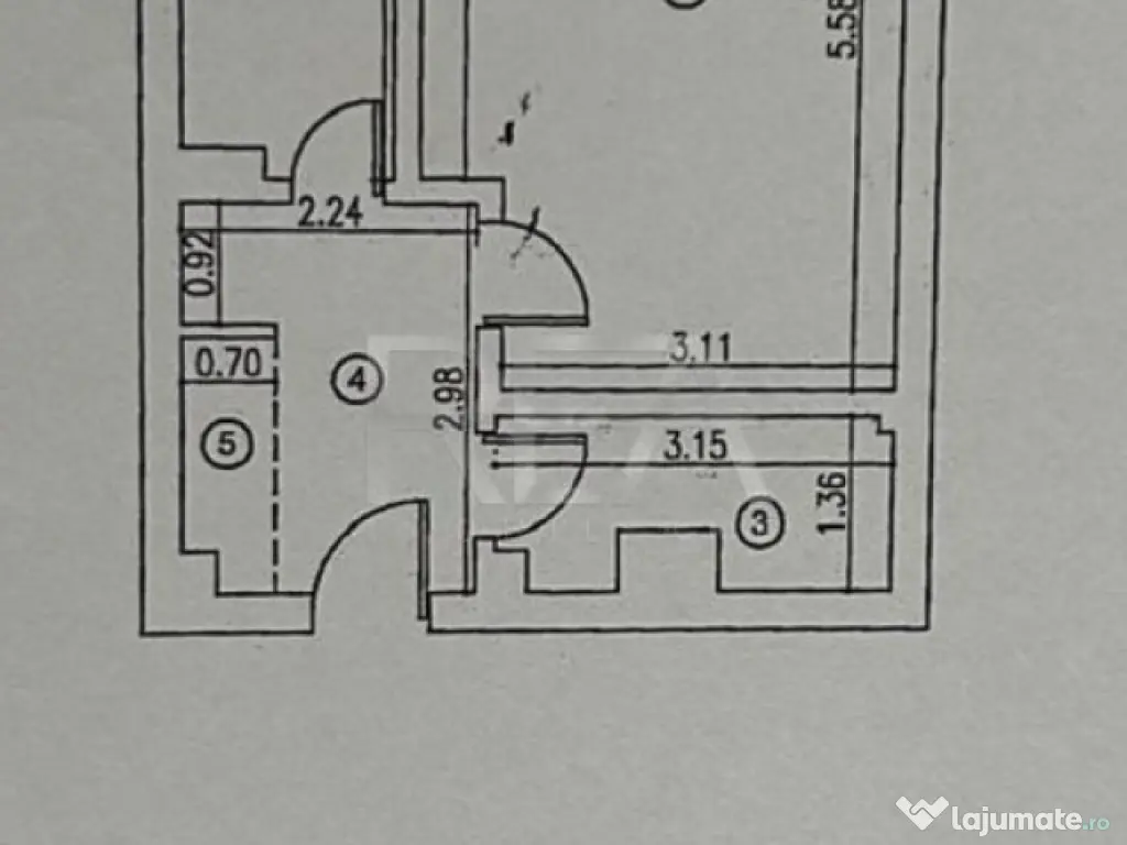 Garsonieră decomandata Tei, et. 8, an 1987, 39 mp 