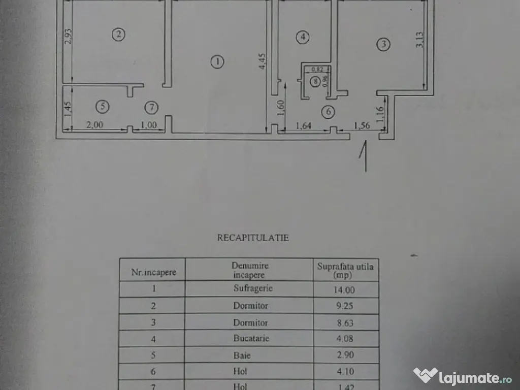 - Apartament 3 camere confort 2, Obor, etaj 2. 
