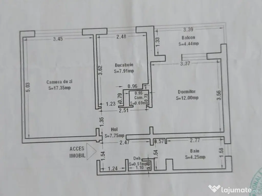 Apartament renovat zona Boema, 2 camere decomandate. 