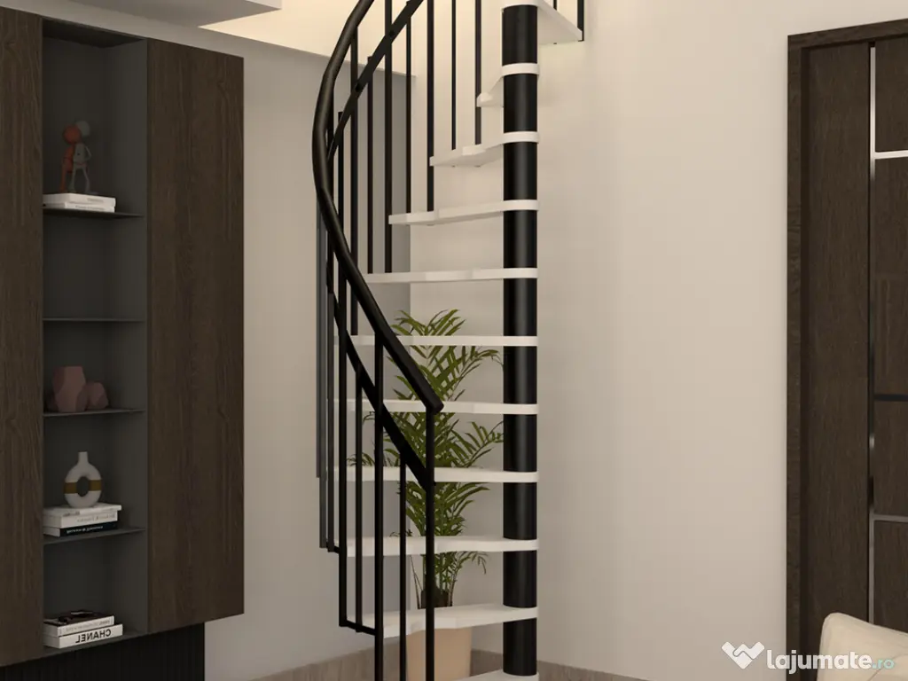 Scara Siena semispirala - fag masiv + metal, D145cm 