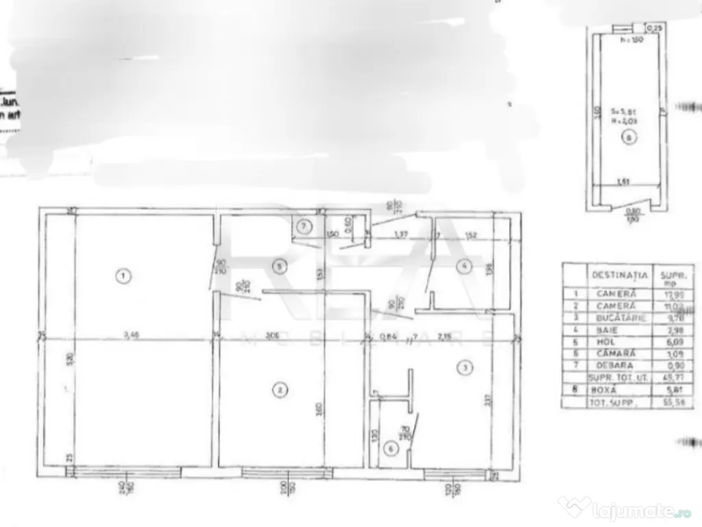 2 camere, 2/4, 56mp+ boxa-Drumul Taberei 