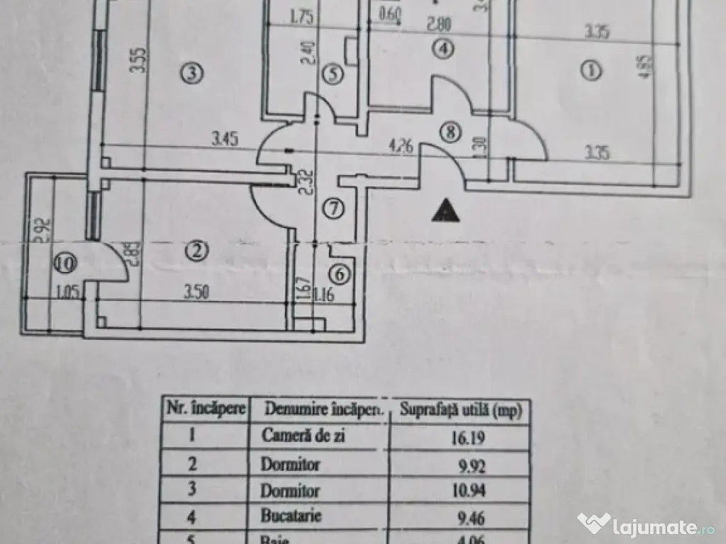 Apartament 3 camere confort 1 decomandat, zona Obor, suprafa