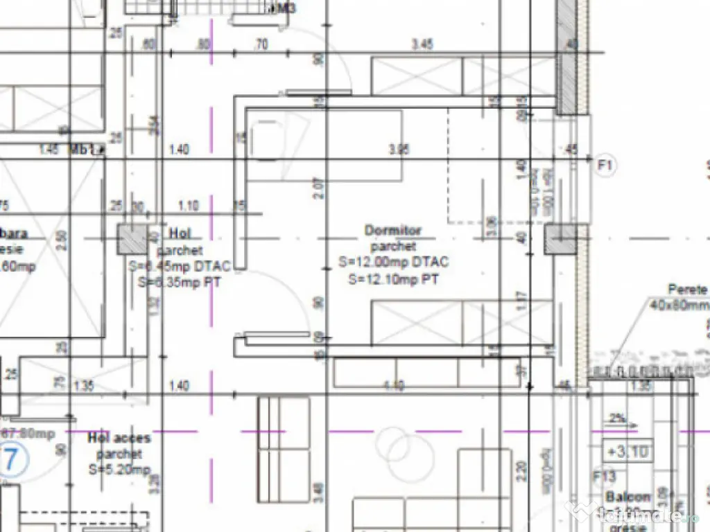 Apartament 3 camere, 67mp, 2 bai, et 2, lift, parcare, prive 