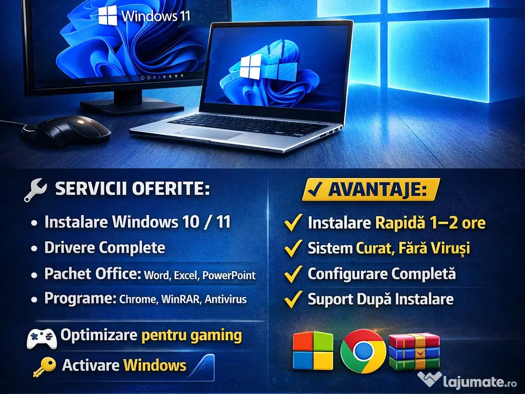 Instalare Windows Rapidă + Programe Esențiale 