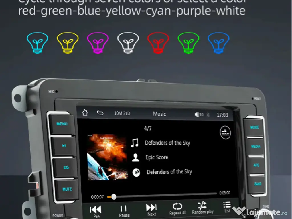 Navigatie 7 inch HD CarPlay Android VW Skoda Seat 
