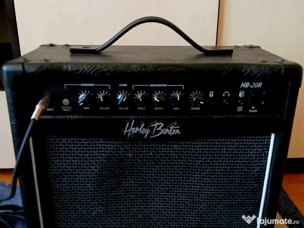 Chitara Harley Benton SC-200LH BK + Amplificator + Husa + Corzi + Cabluri 