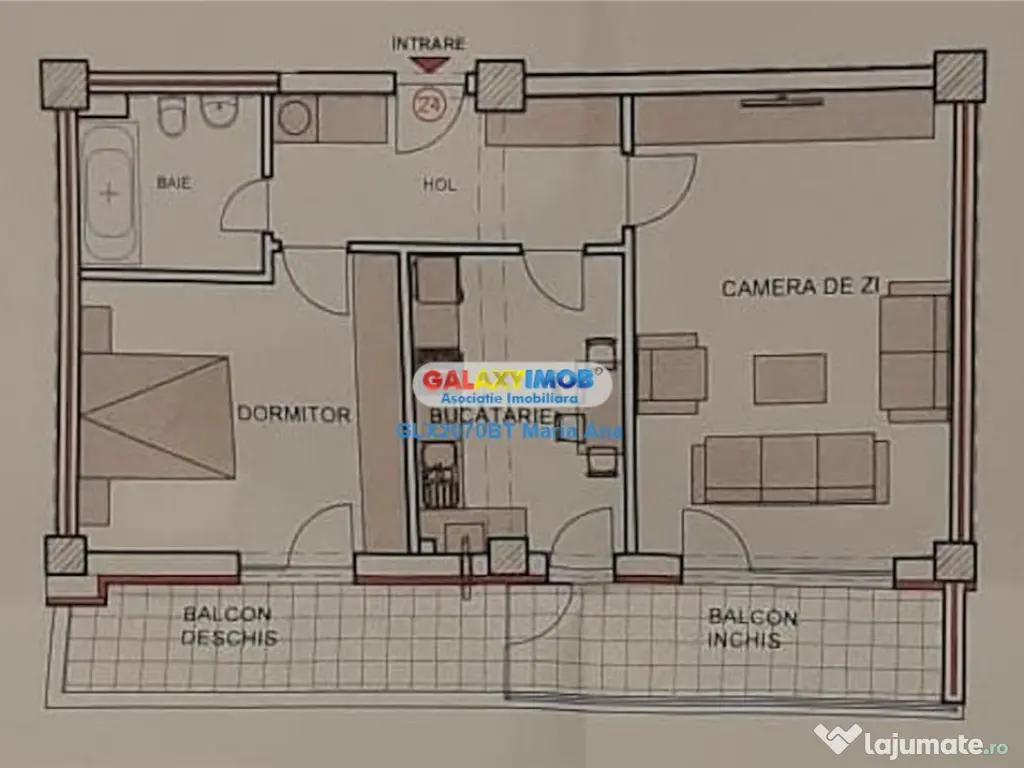 Apartament 2 camere de inchiriat, bloc nou, ultracentral! 